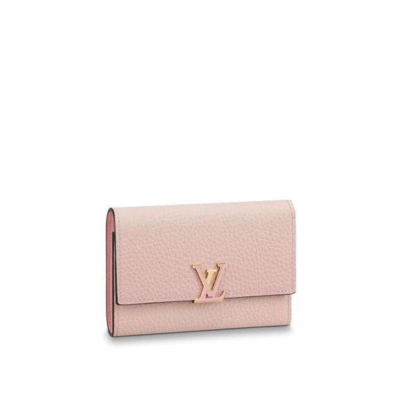 Louis Vuitton Medium Wallet Trifold Rose Pink Gold Taurillon Leather - Picture 1 of 6